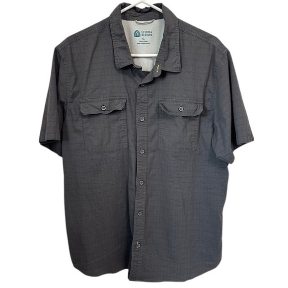 Men's Sierra Designs Button Down Shirt Short Sleeve Outdoor Casual Fishing Sz XL - Picture 1 of 13